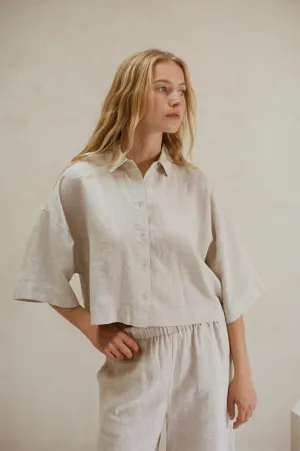Sand Dune Linen Top