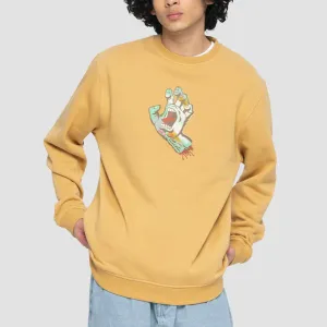 Santa Cruz Holo Screaming Hand Front Crew Sweat Parchment