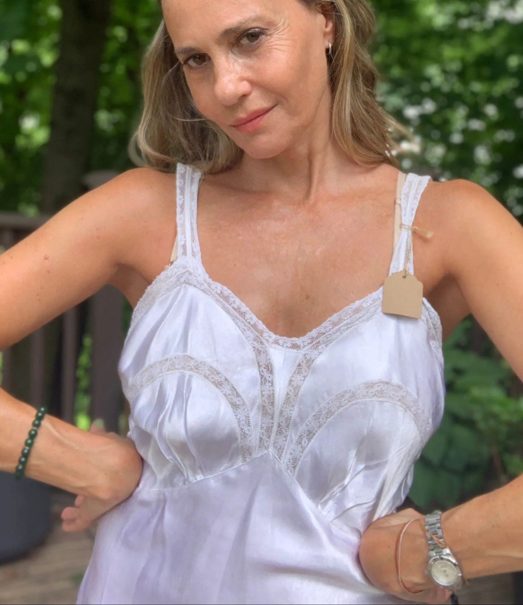 Satin Bridal Nightgown- 40s - 40AB