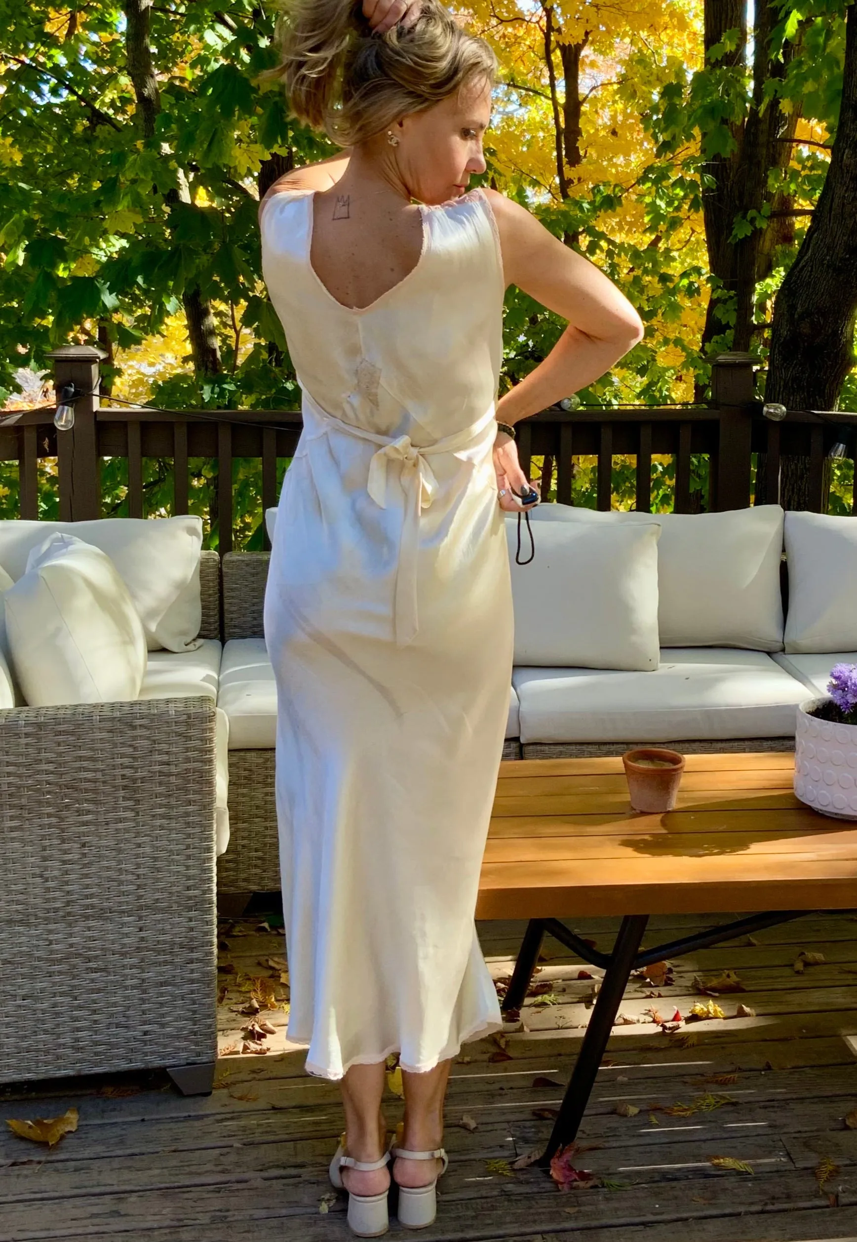 Satin Nightgown - 40s - 40AD