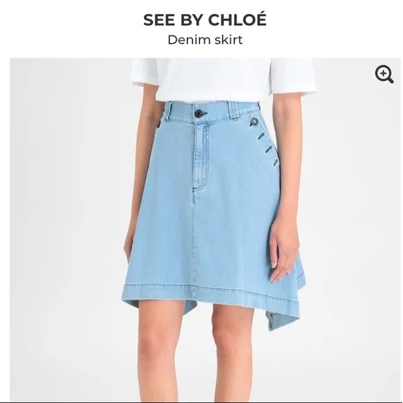 See by Chloé flare denim skirt