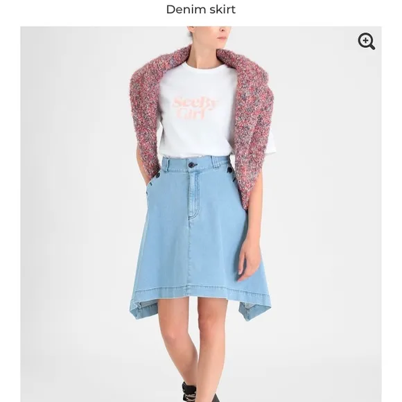 See by Chloé flare denim skirt