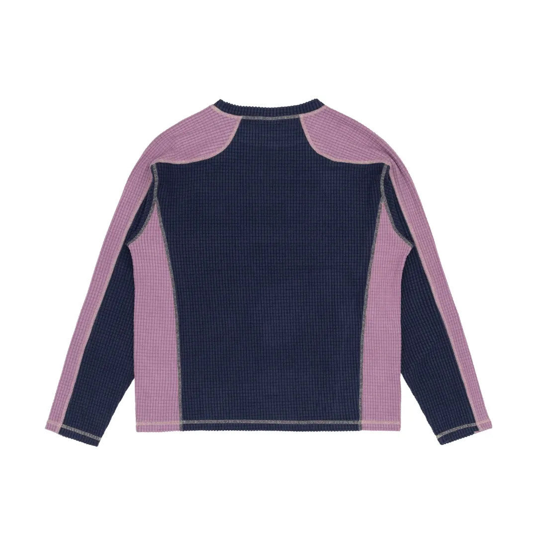 Sex Hippies - Polar Grid Fleece -Navy/Lilac