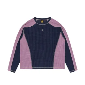 Sex Hippies - Polar Grid Fleece -Navy/Lilac