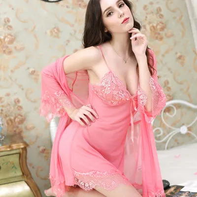 Sexy Lace Robe Set