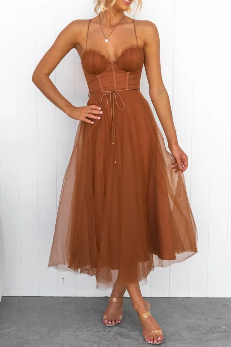 Sexy Solid Mesh Princess Dresses(3 Colors)