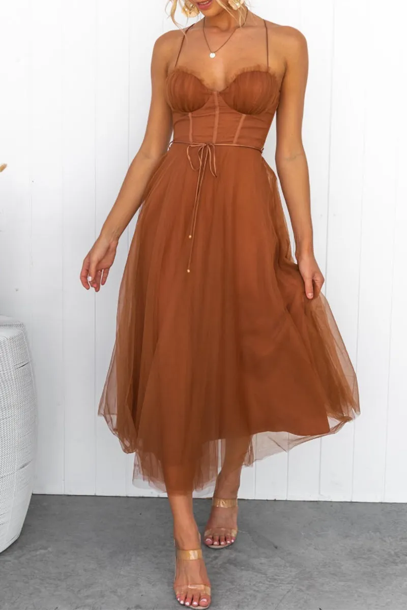 Sexy Solid Mesh Princess Dresses(3 Colors)
