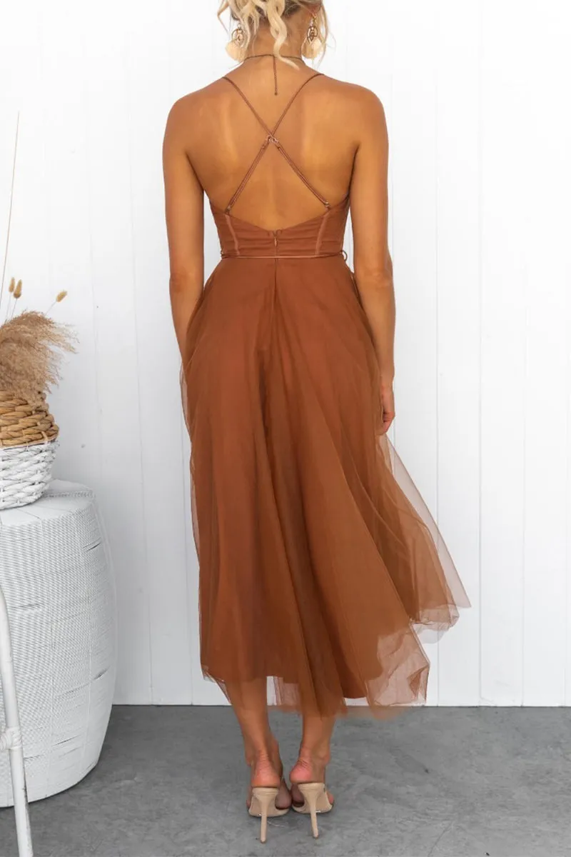 Sexy Solid Mesh Princess Dresses(3 Colors)