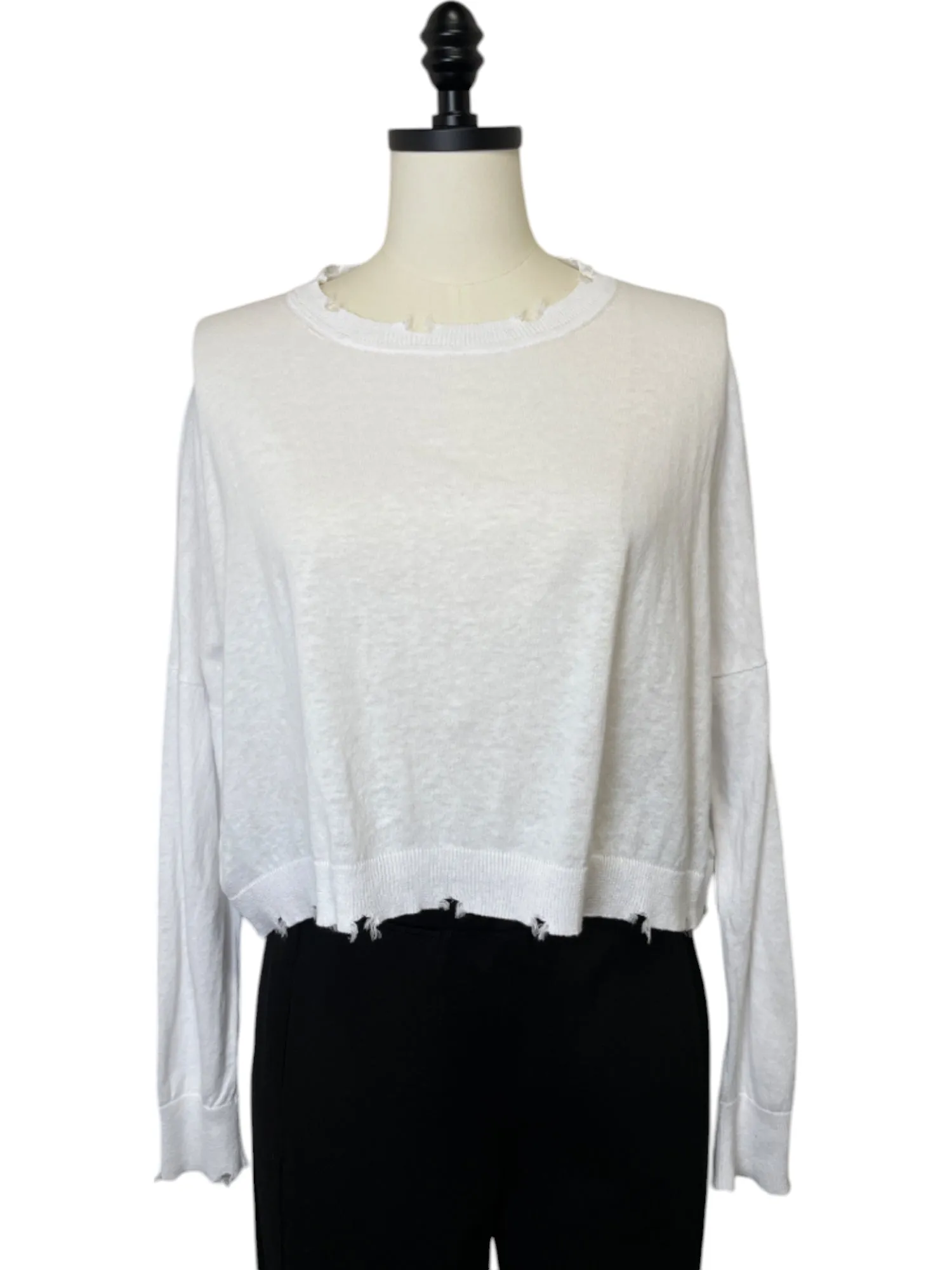 Shadow Cropped Top Sweater (Multiple Colors)