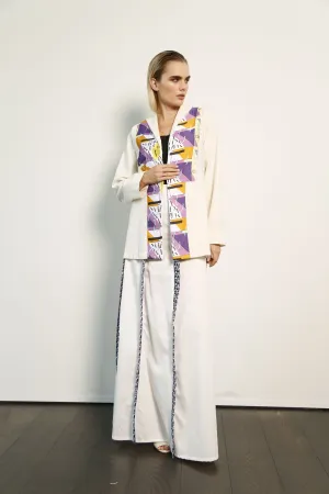 Shirt Style Jacket With Skirt Set