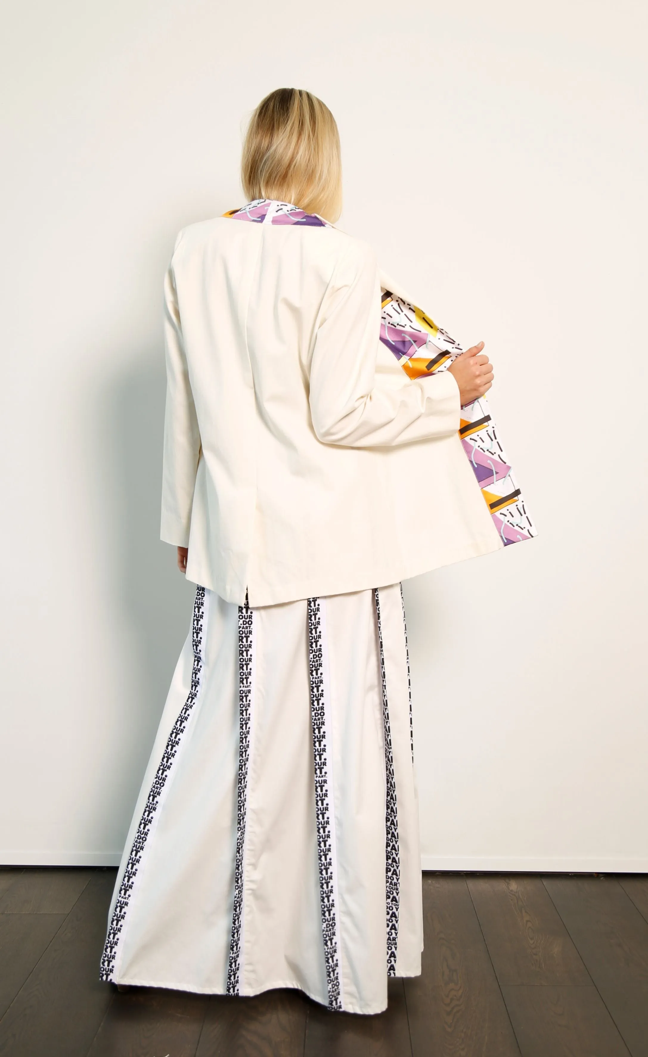 Shirt Style Jacket With Skirt Set
