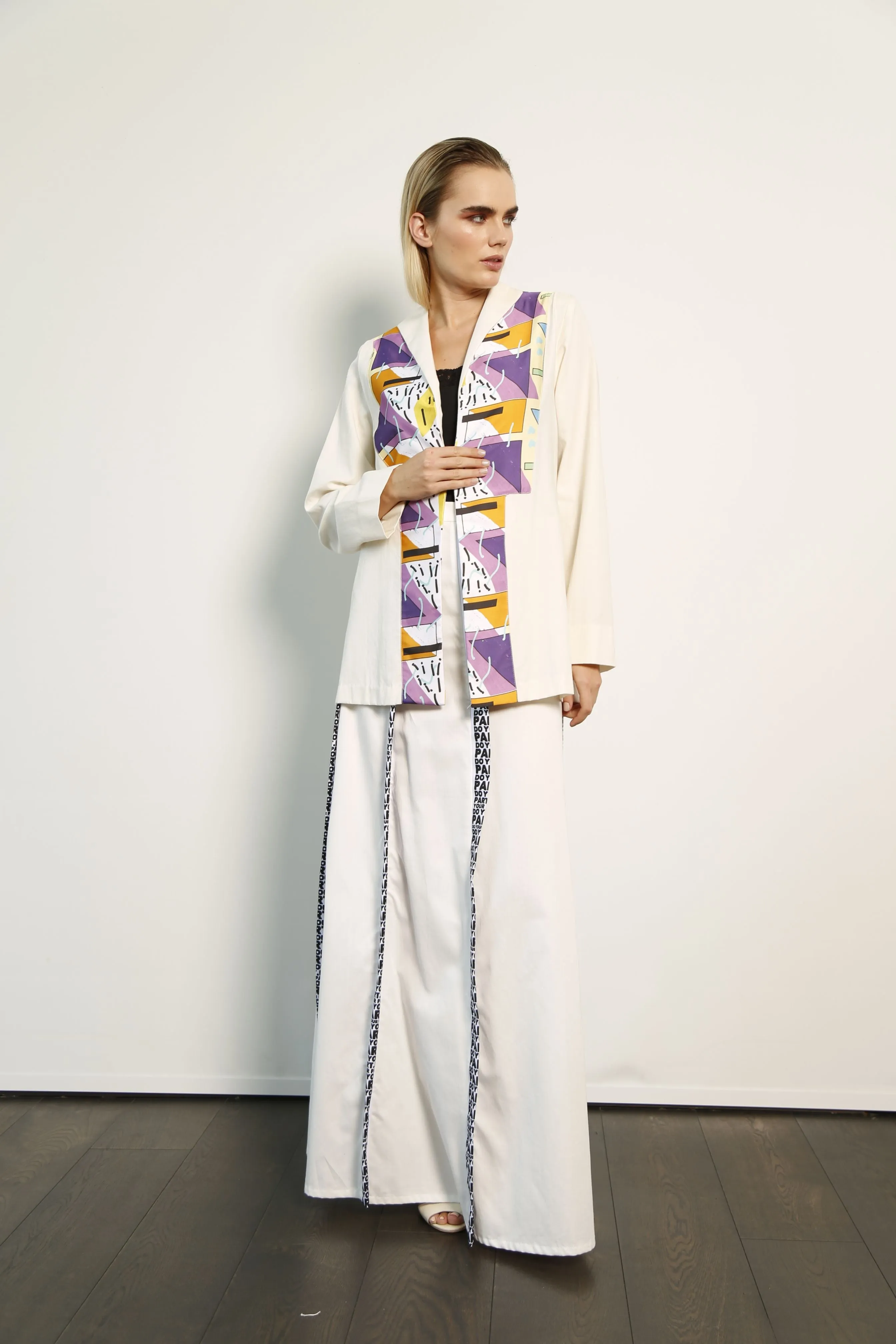 Shirt Style Jacket With Skirt Set