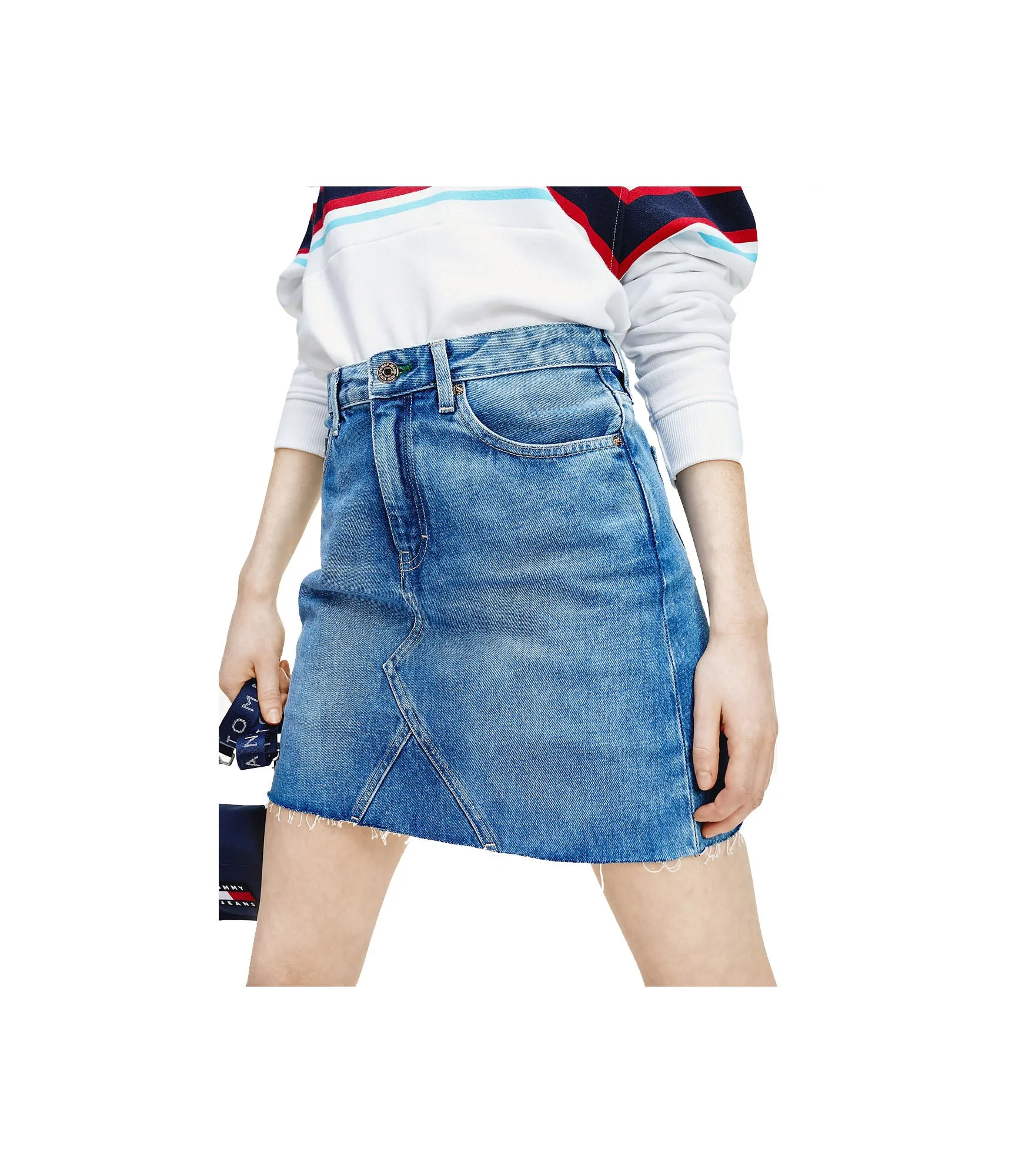 Short Denim Skirt - Save 20 Mid Bl Rig