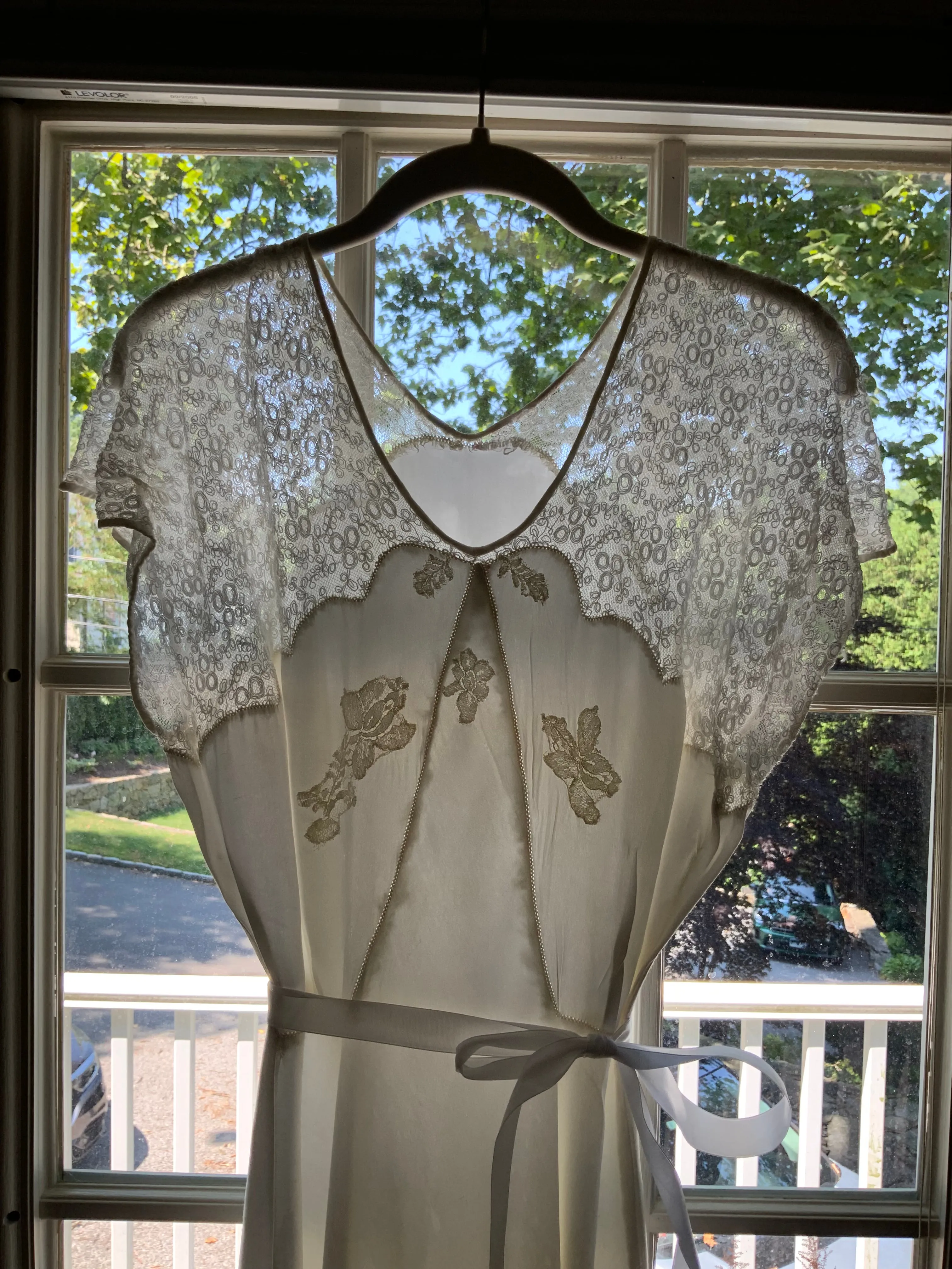 Silk White Bridal Nightgown - 50s - 50AG