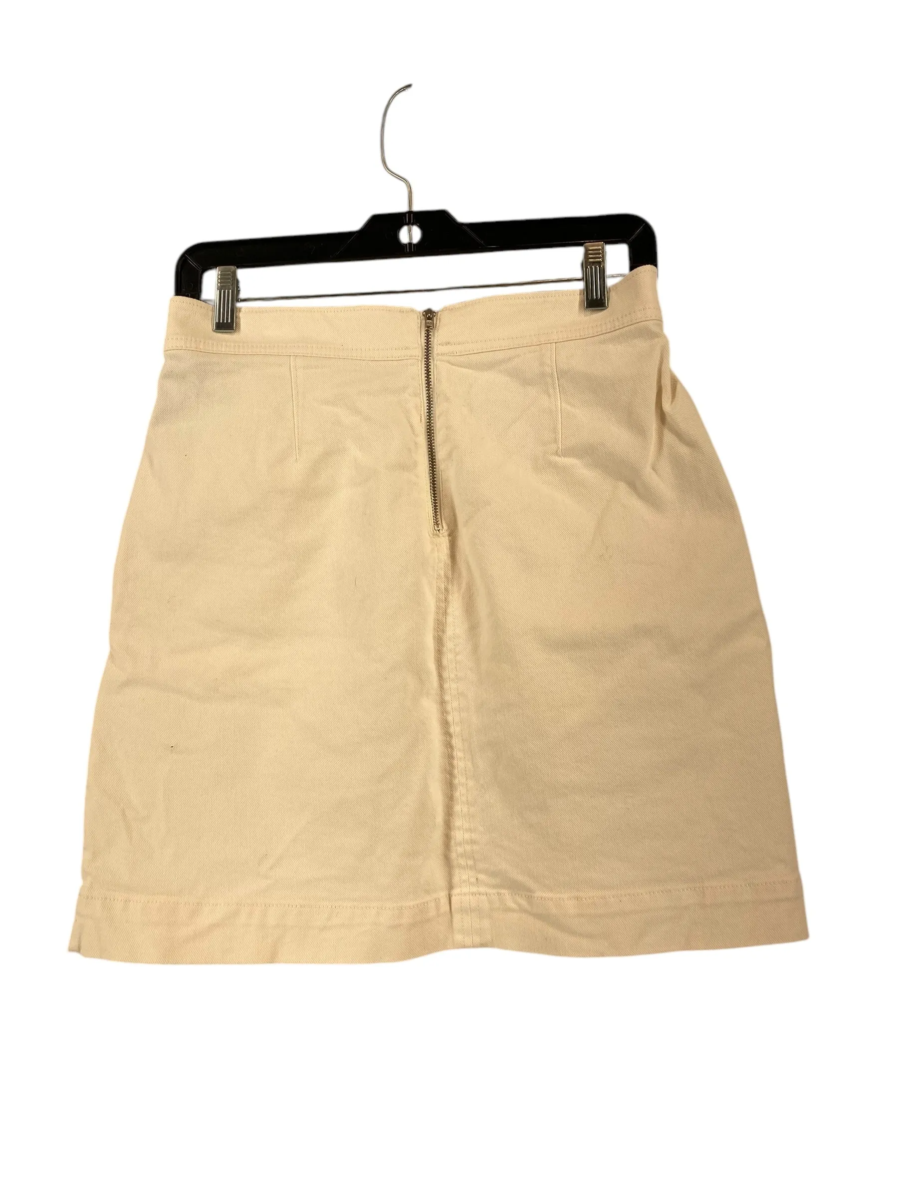 Skirt Midi By Free Assembly In White Denim, Size: 4