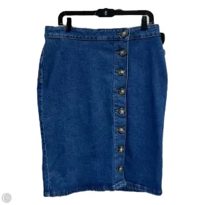 Skirt Midi By Maurices In Blue Denim, Size: L