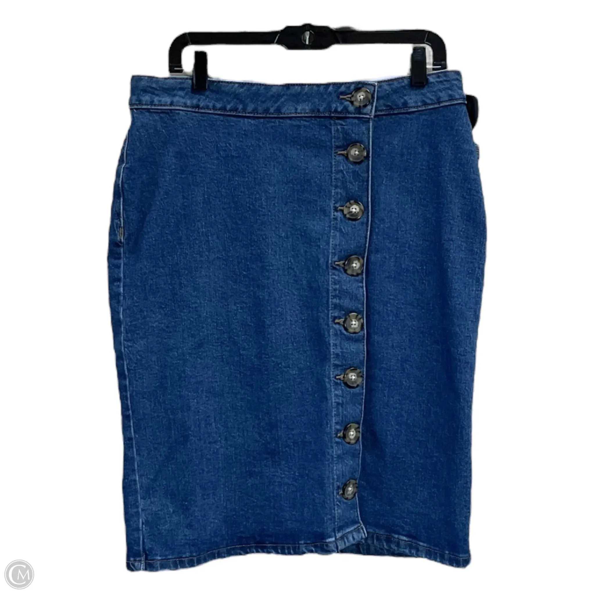 Skirt Midi By Maurices In Blue Denim, Size: L