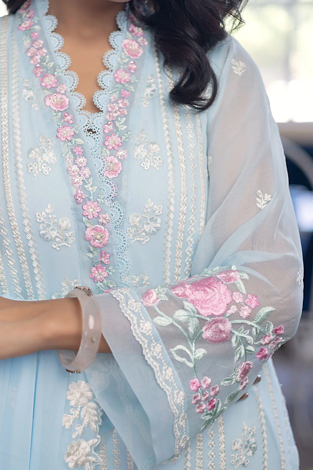 Sky Bloom |  Azure Ensembles Chiffon 3PCS 2023