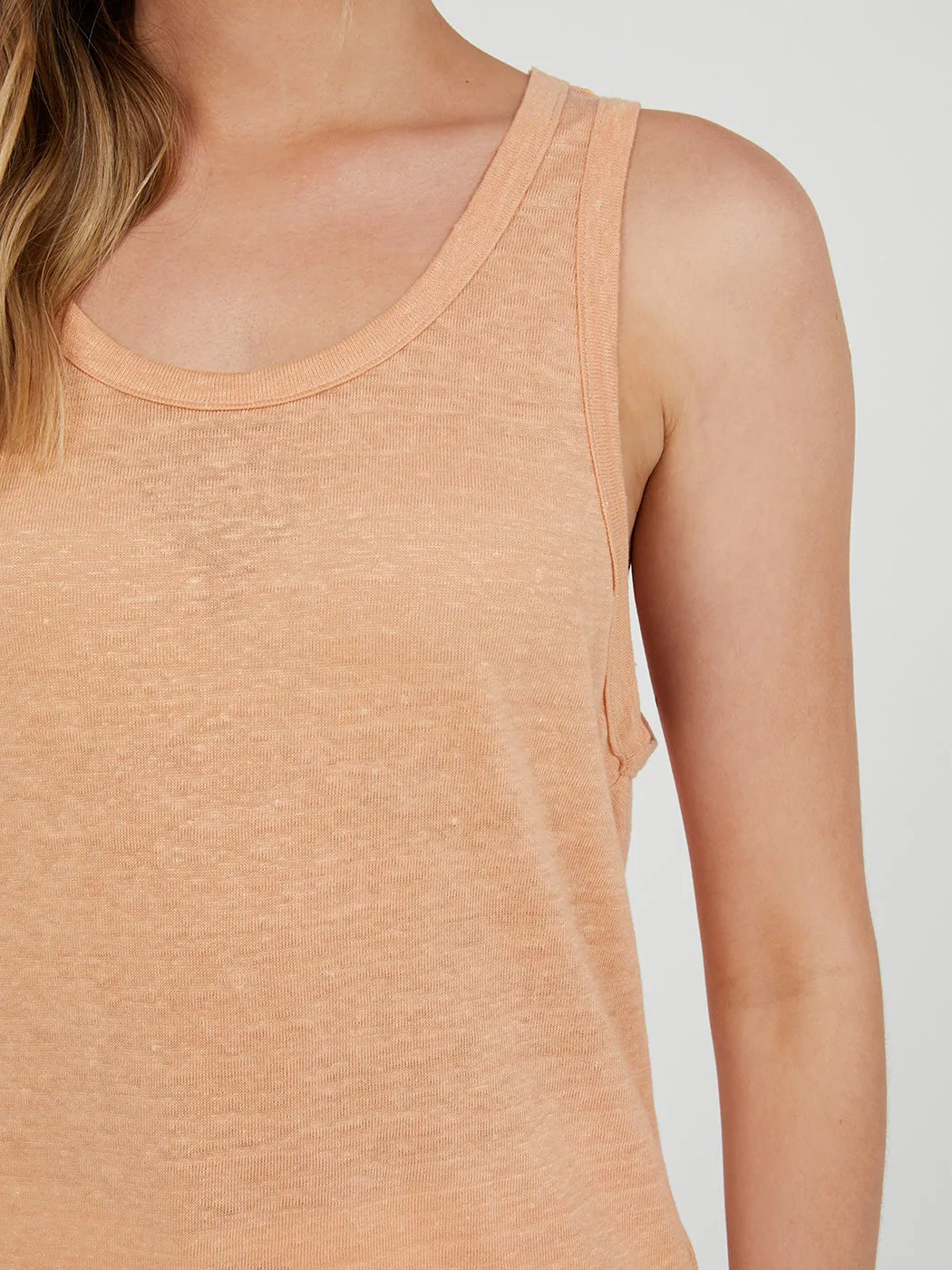 Slouchy Linen Tank Toast