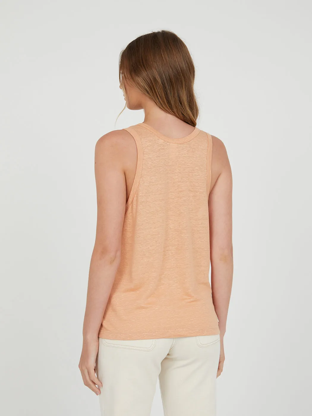 Slouchy Linen Tank Toast