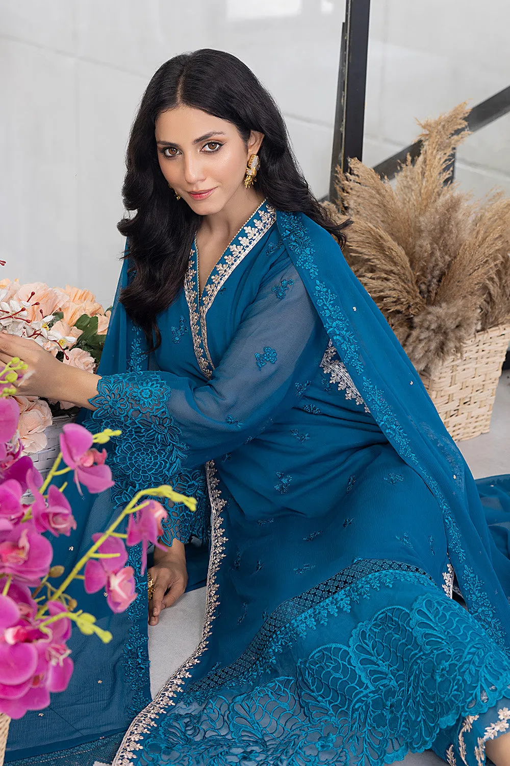 Snow Breeze |  Azure Ensembles Chiffon 3PCS 2023