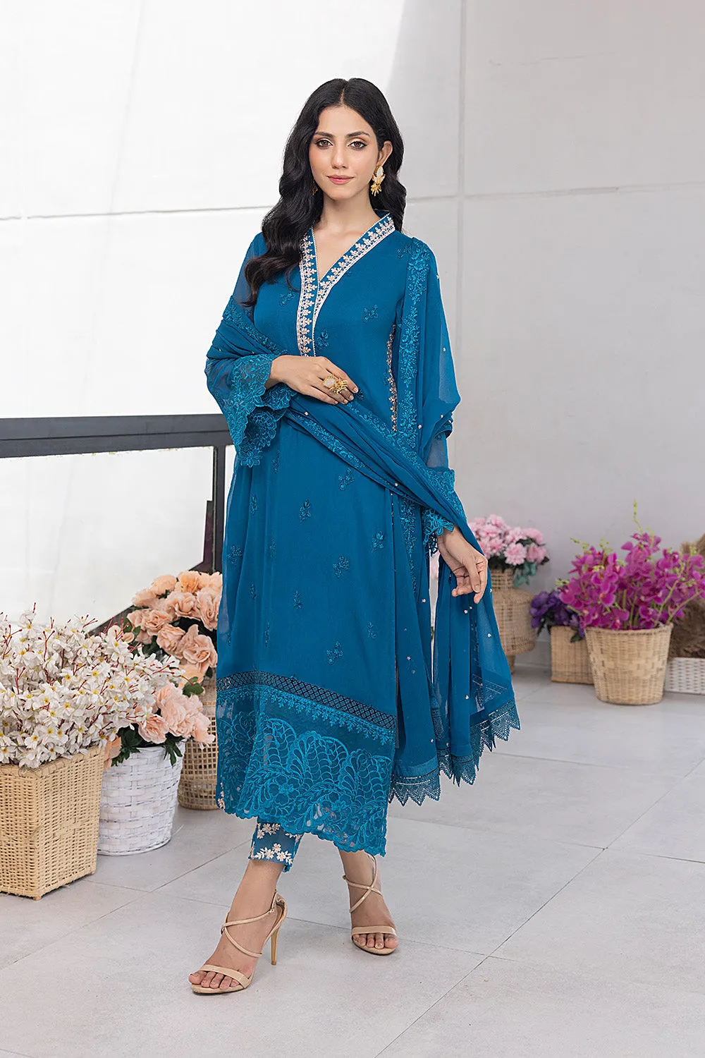 Snow Breeze |  Azure Ensembles Chiffon 3PCS 2023