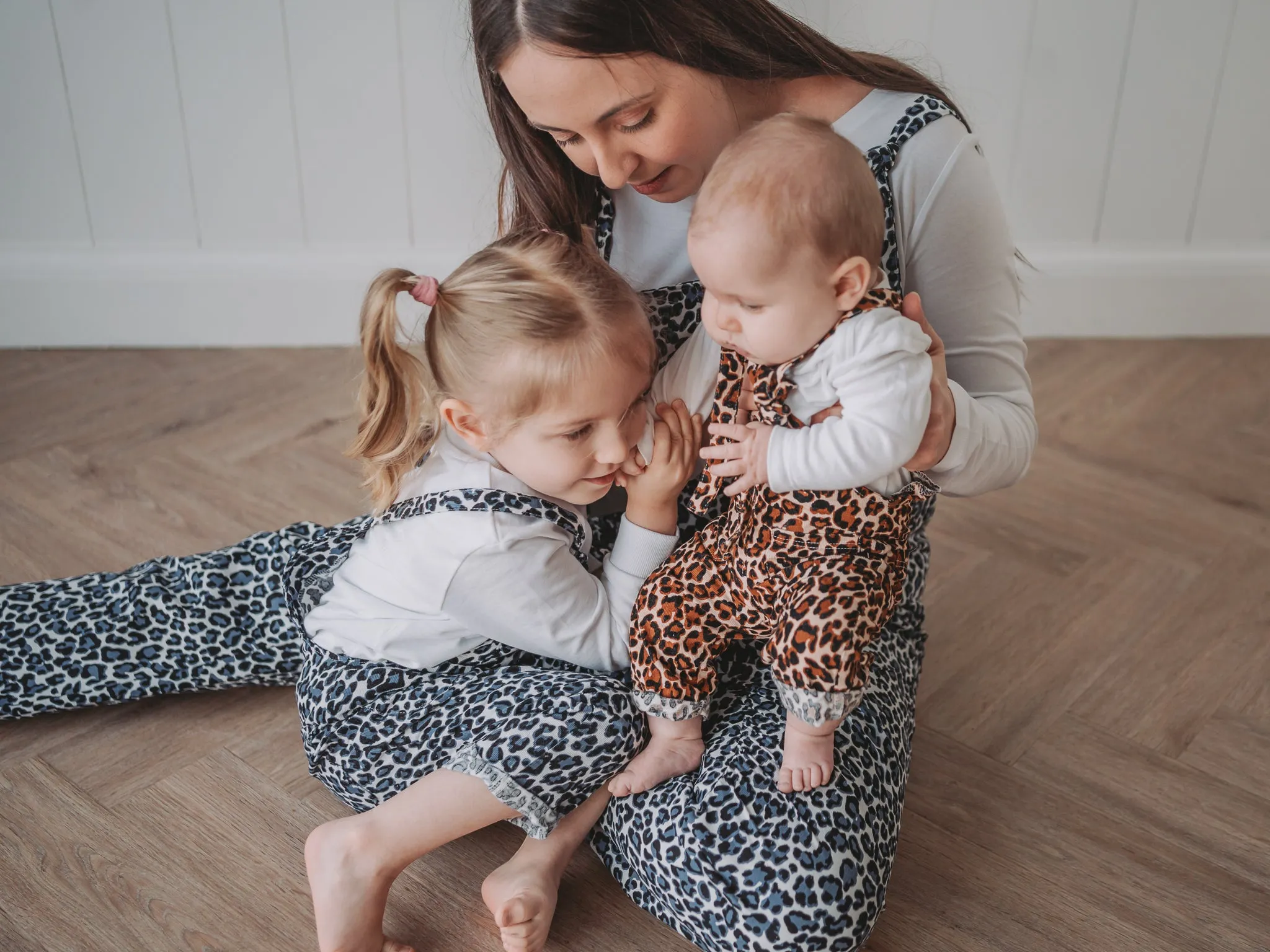 Snow Leopard Slouch Dungarees