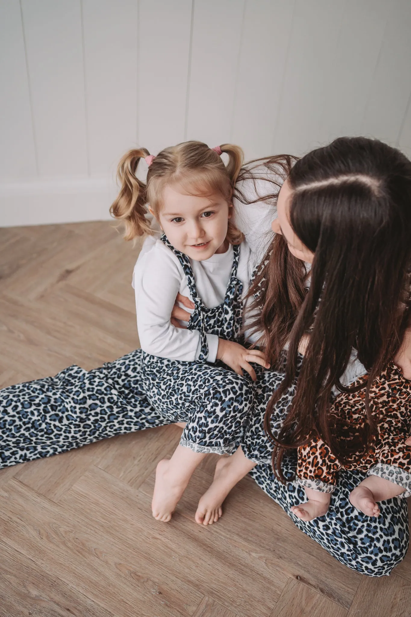 Snow Leopard Slouch Dungarees