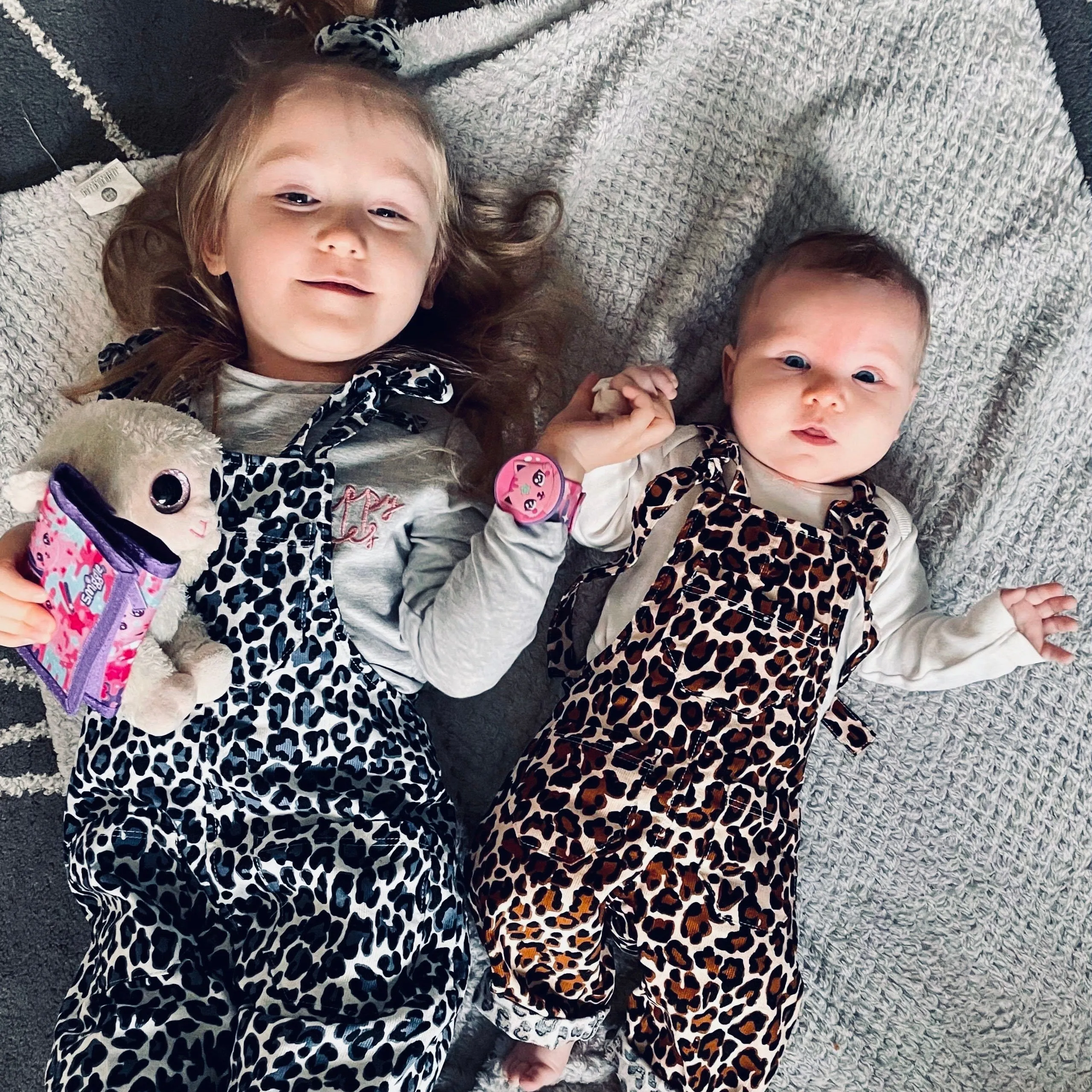 Snow Leopard Slouch Dungarees