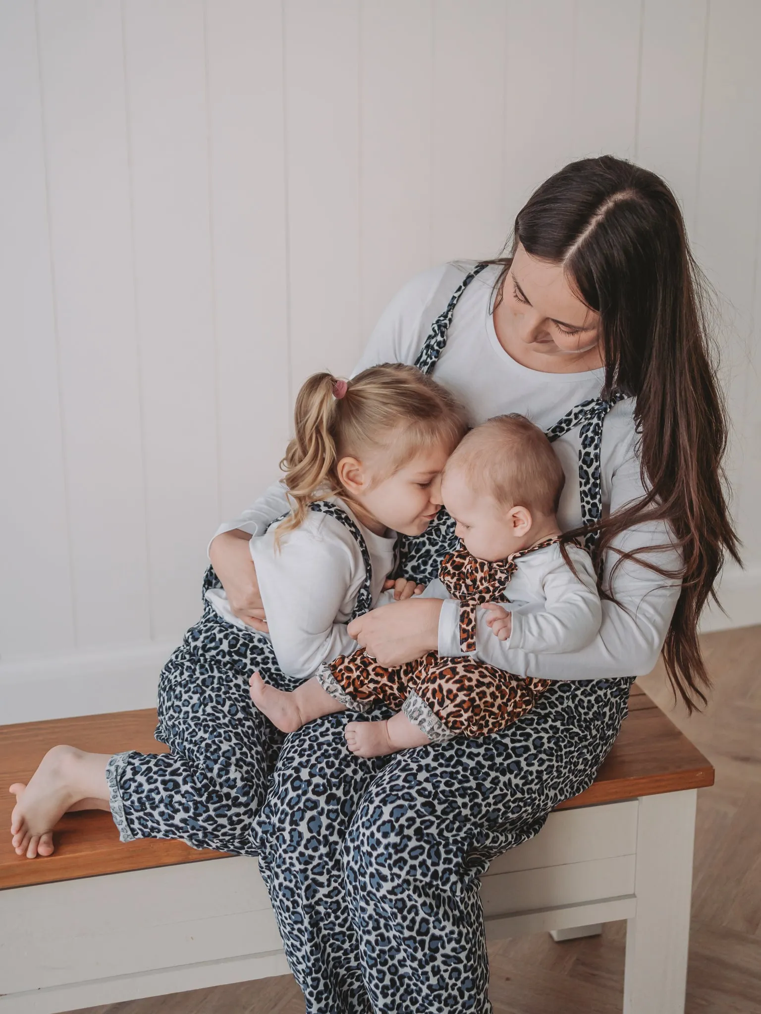 Snow Leopard Slouch Dungarees