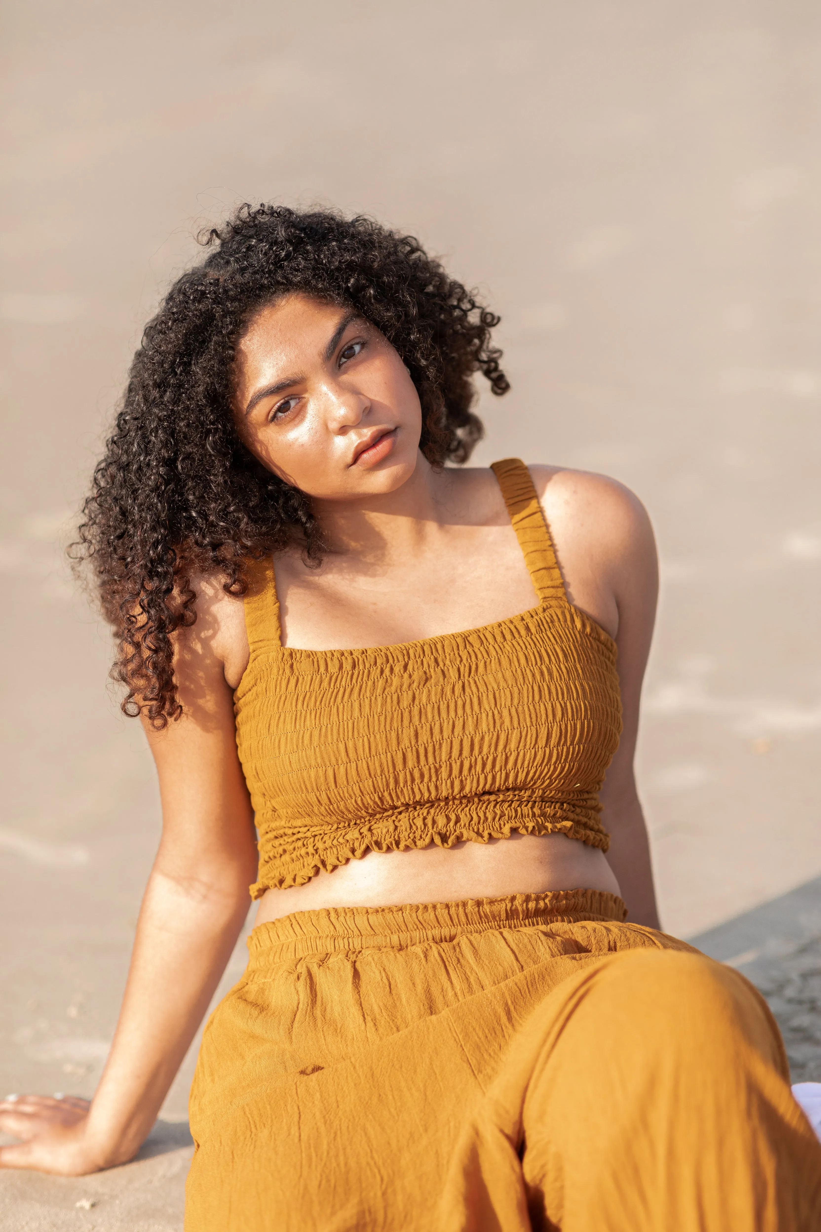 Sol Crop Top - Tobacco