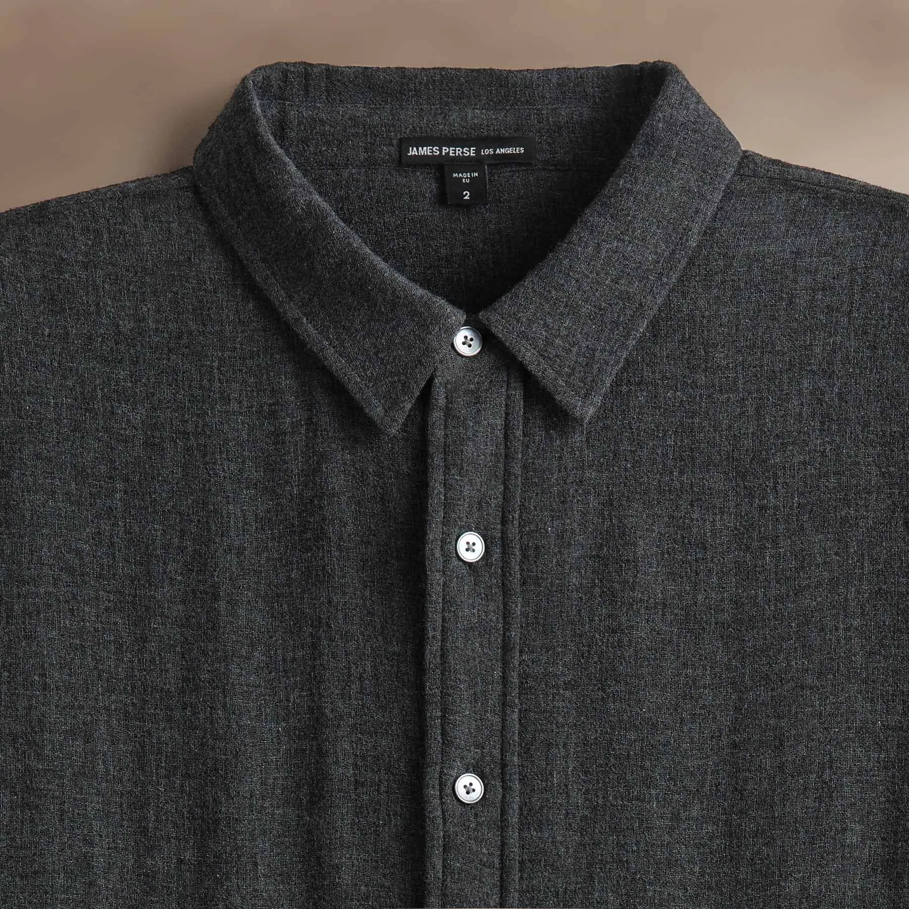 Solid Viscose Wool Shirting - Anthracite
