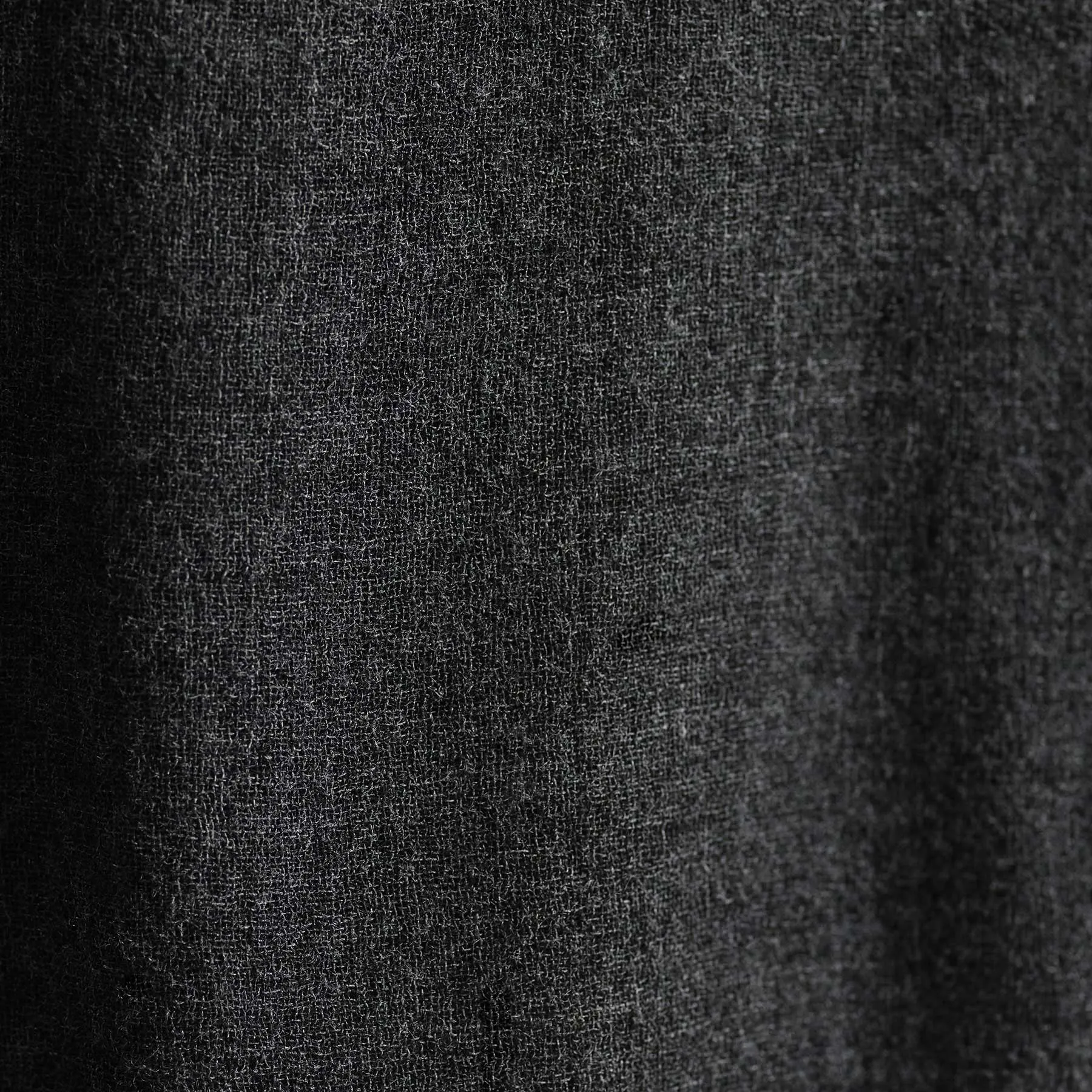 Solid Viscose Wool Shirting - Anthracite
