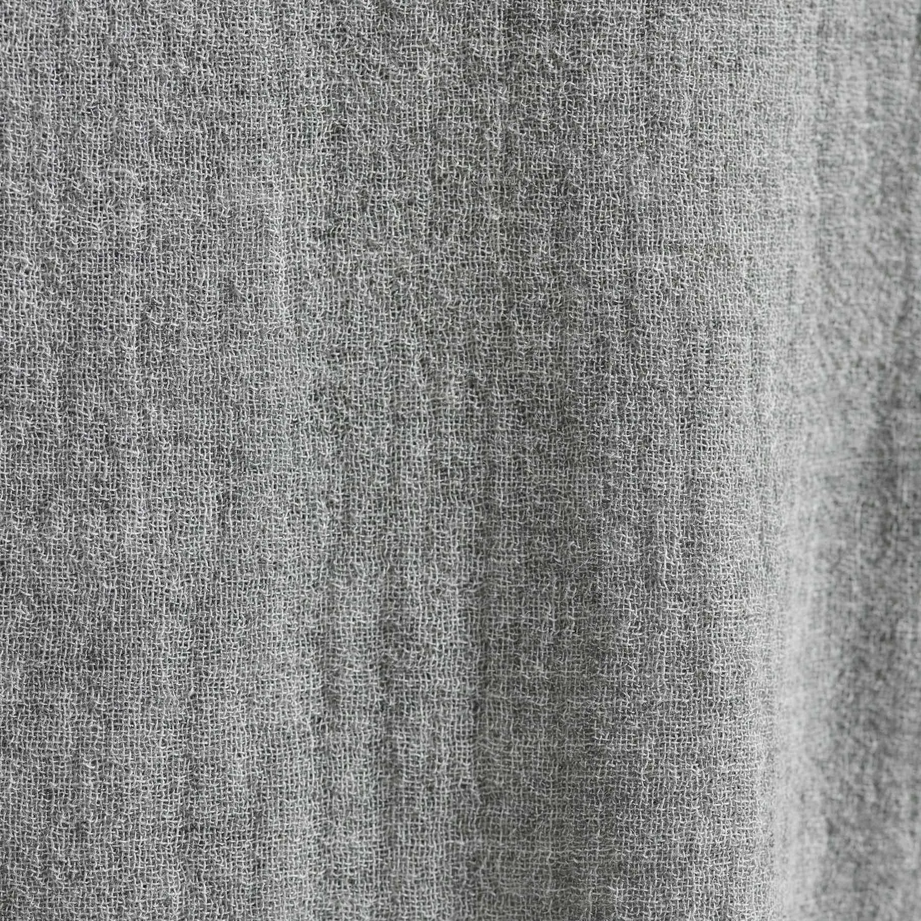 Solid Viscose Wool Shirting - Heather Grey