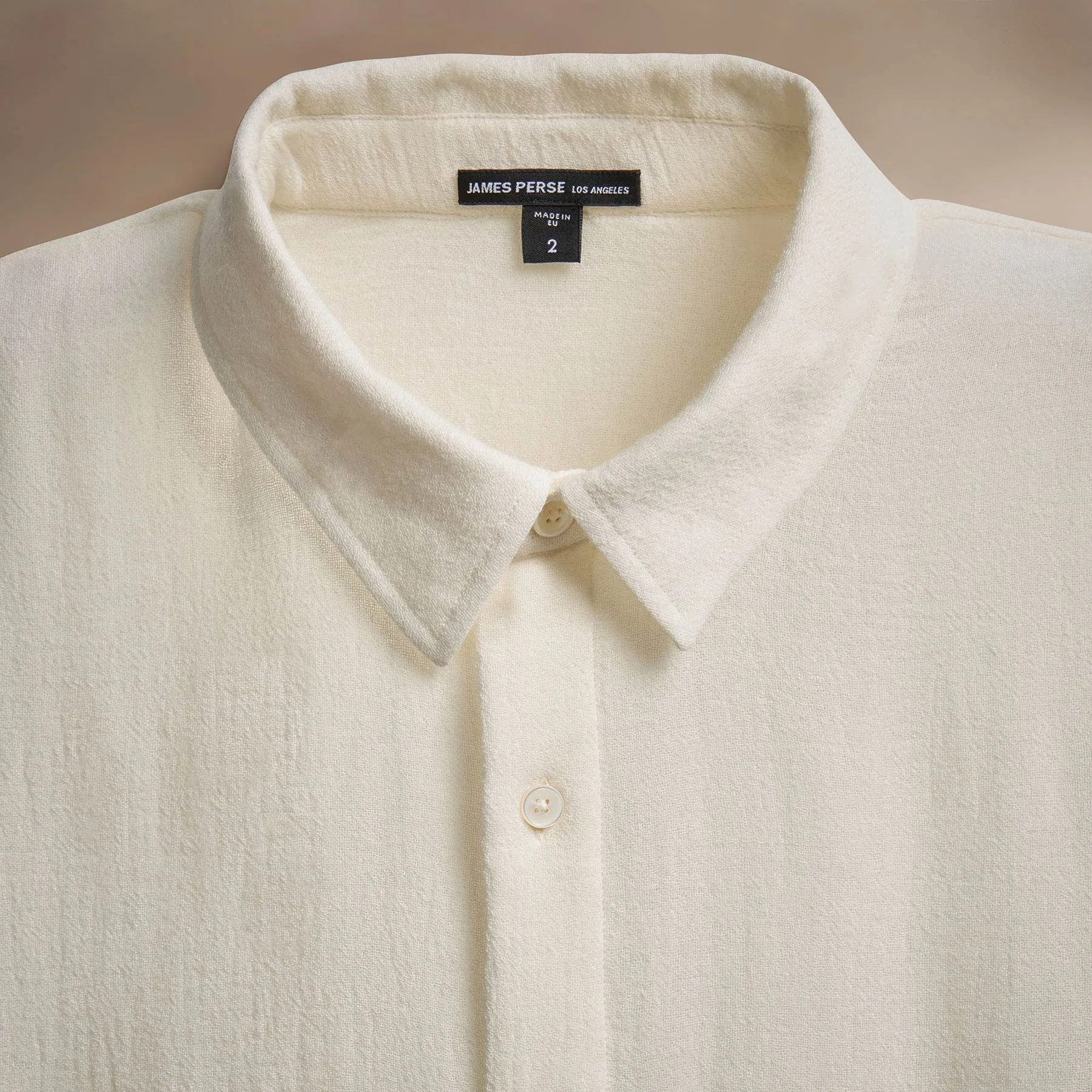 Solid Viscose Wool Shirting - Ivory