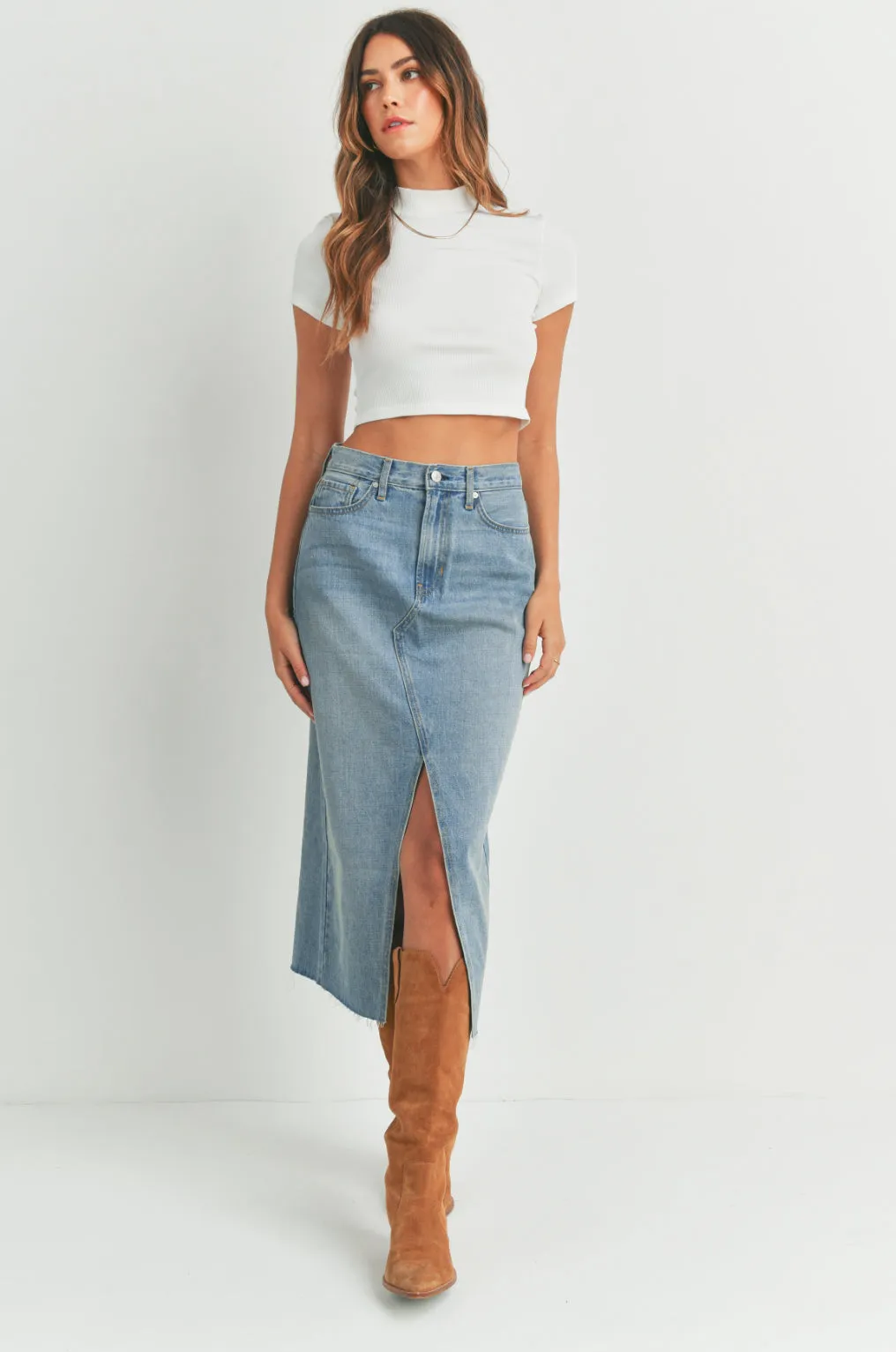 Sophie Long Denim Skirt