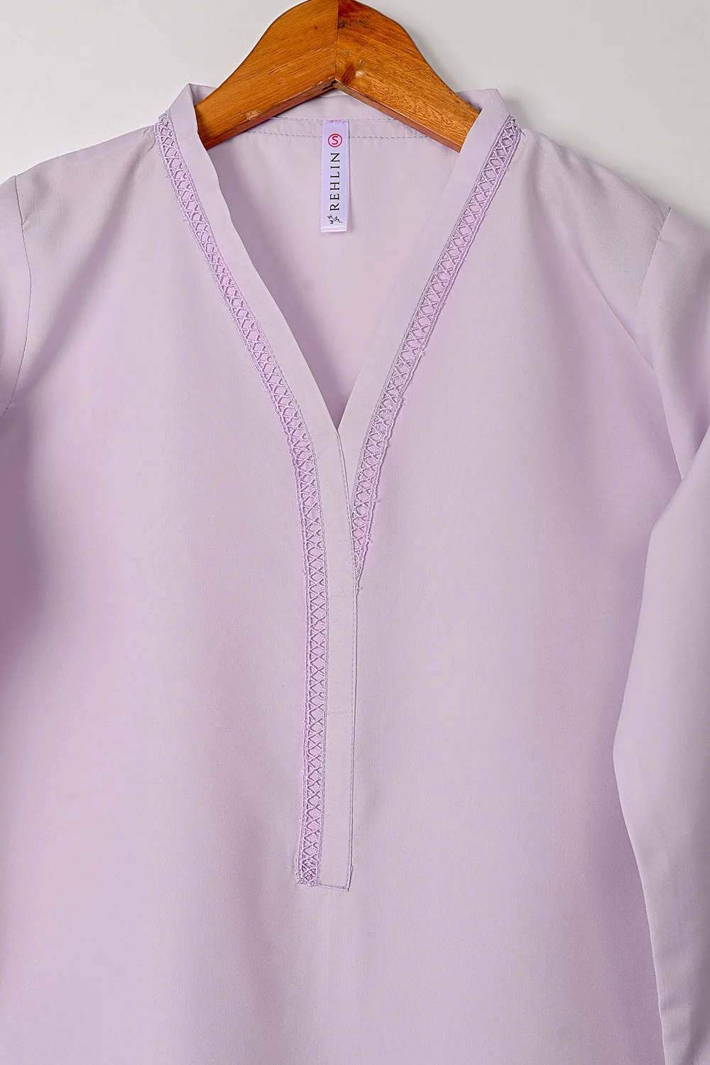 STP-297A-Purple - 2Pc Ready to Wear Malai Solid Dress