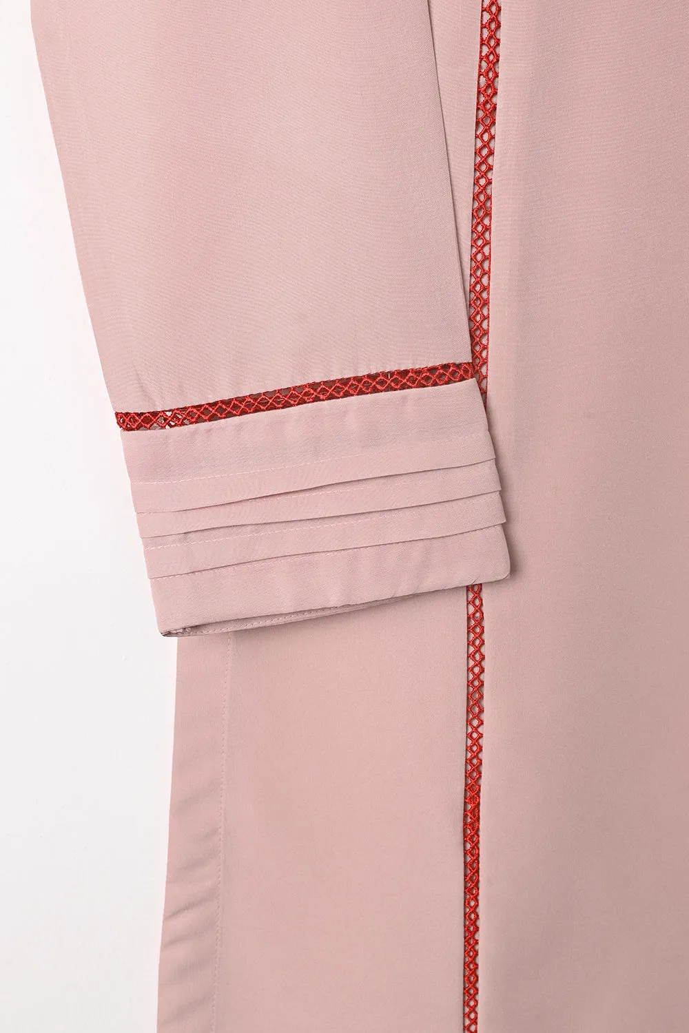 STP-298A-Peachy Pink - 2Pc Ready to Wear Malai Solid Dress