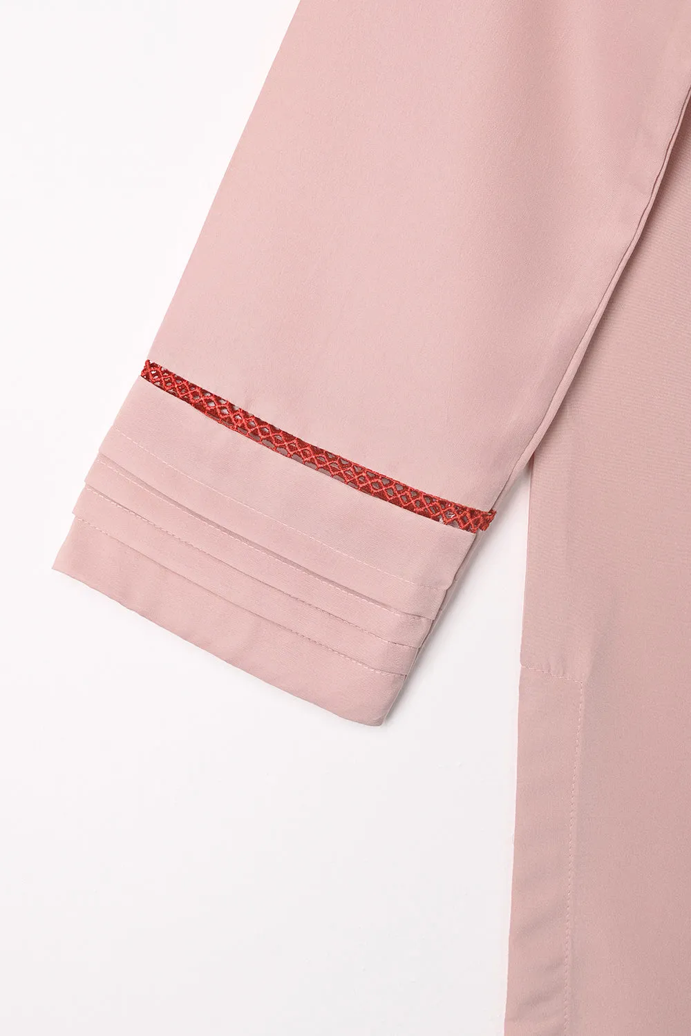 STP-298A-Peachy Pink - 2Pc Ready to Wear Malai Solid Dress