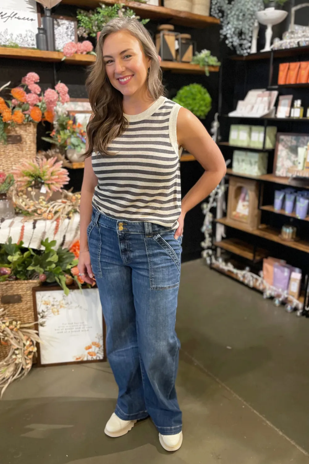 Striped Sweater Tank Top