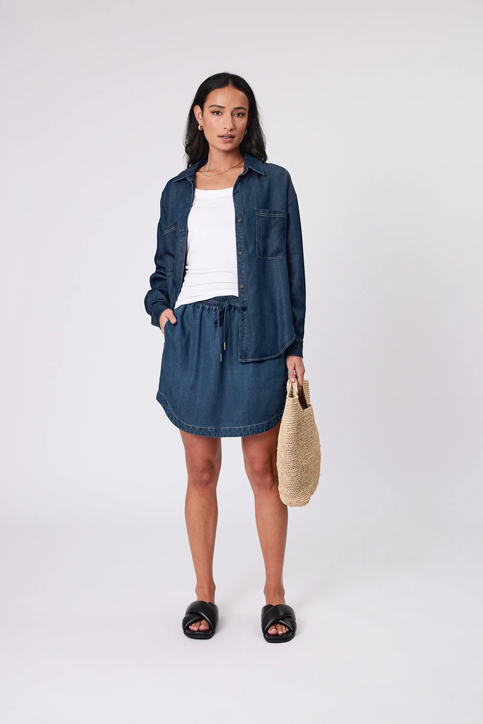 Sunseeker Skirt - Dark Denim