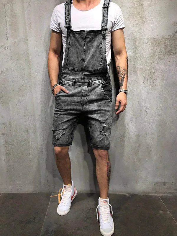 Suspender Denim Rompers