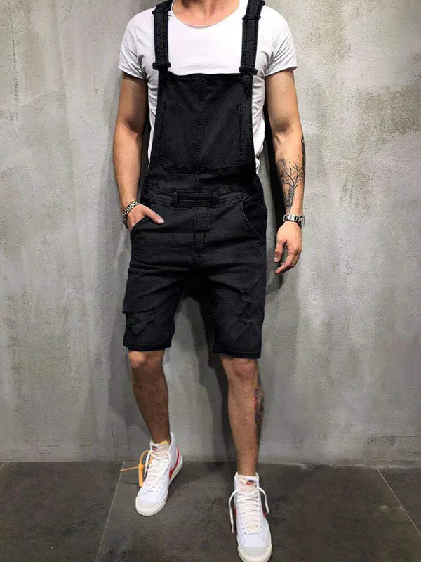 Suspender Denim Rompers