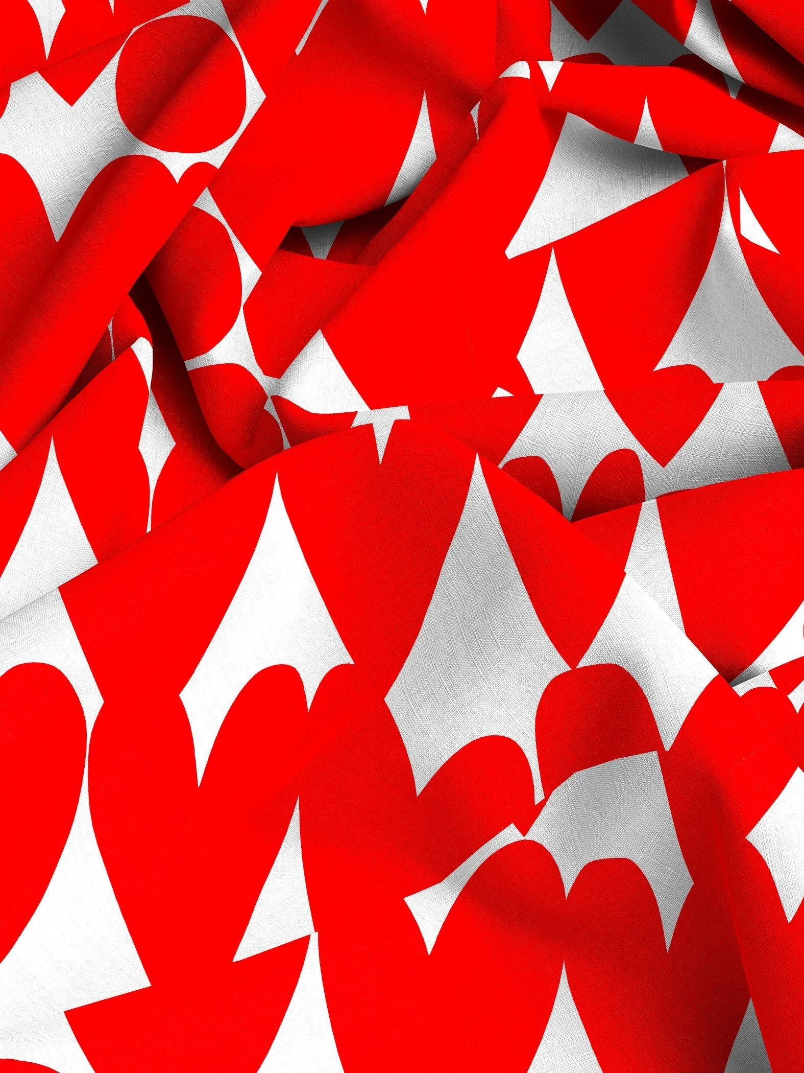 Sweet Red Love organic cotton linen (CUT PIECE 1.2M $15)