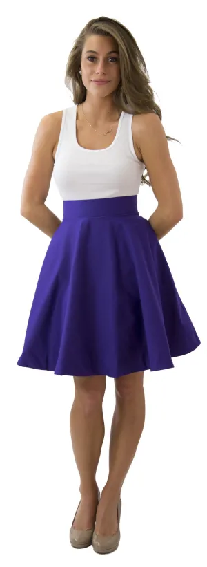 Sydney Skirt- Royal Purple- Cotton Sateen