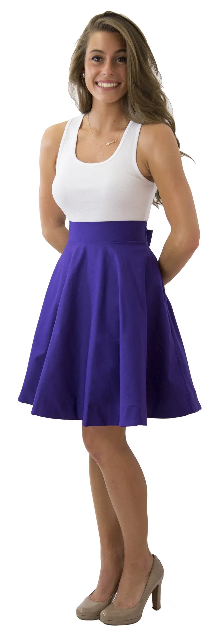 Sydney Skirt- Royal Purple- Cotton Sateen