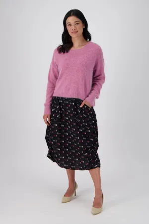 Telegraph Milwaukee Skirt Black in Woven Cotton