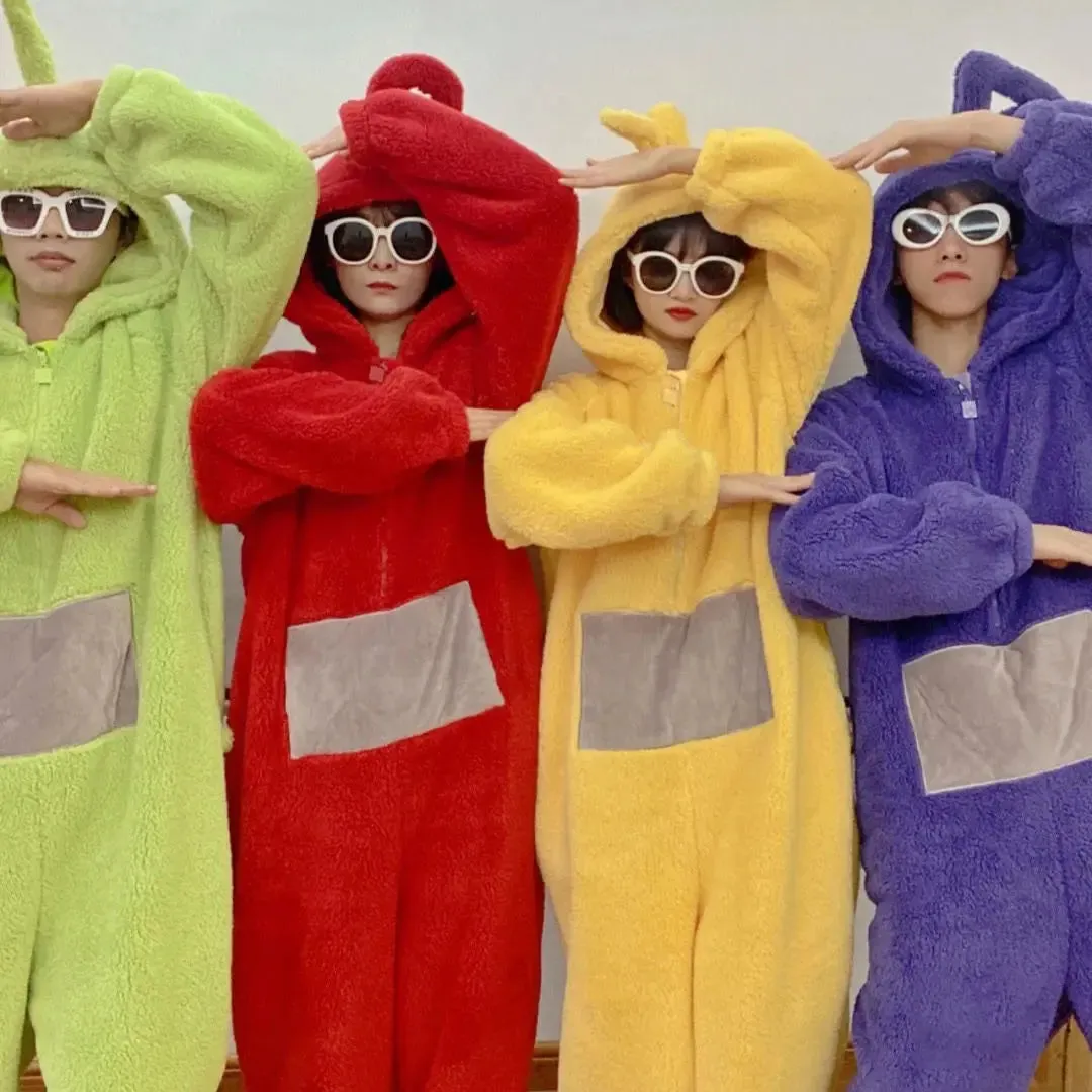 Teletubbies Cartoon Hooded Wearable Adult Blanket Robe