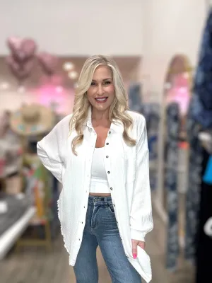 The Beachy Gauze Button Down Top