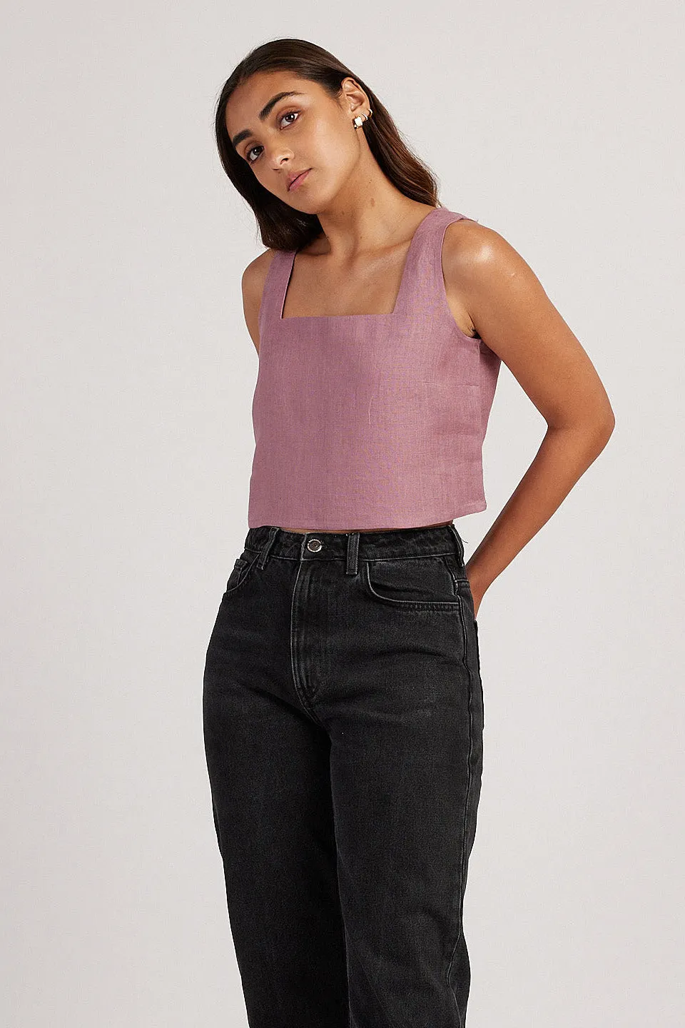 The Linen Crop Tank